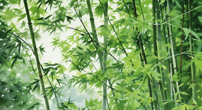 中国风水彩山谷里的毛竹林,插画/手绘图,插画/手绘图库,插画/手绘图下载,插画/手绘